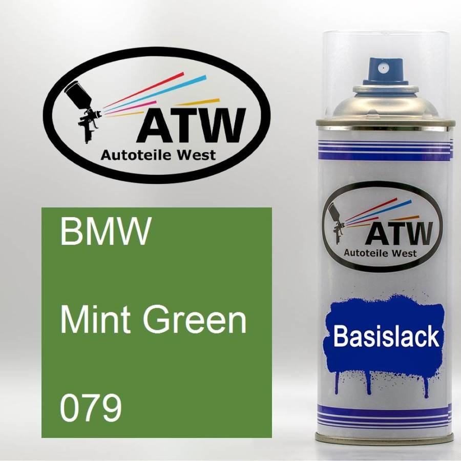 BMW, Mint Green, 079: 400ml Sprühdose, von ATW Autoteile West.